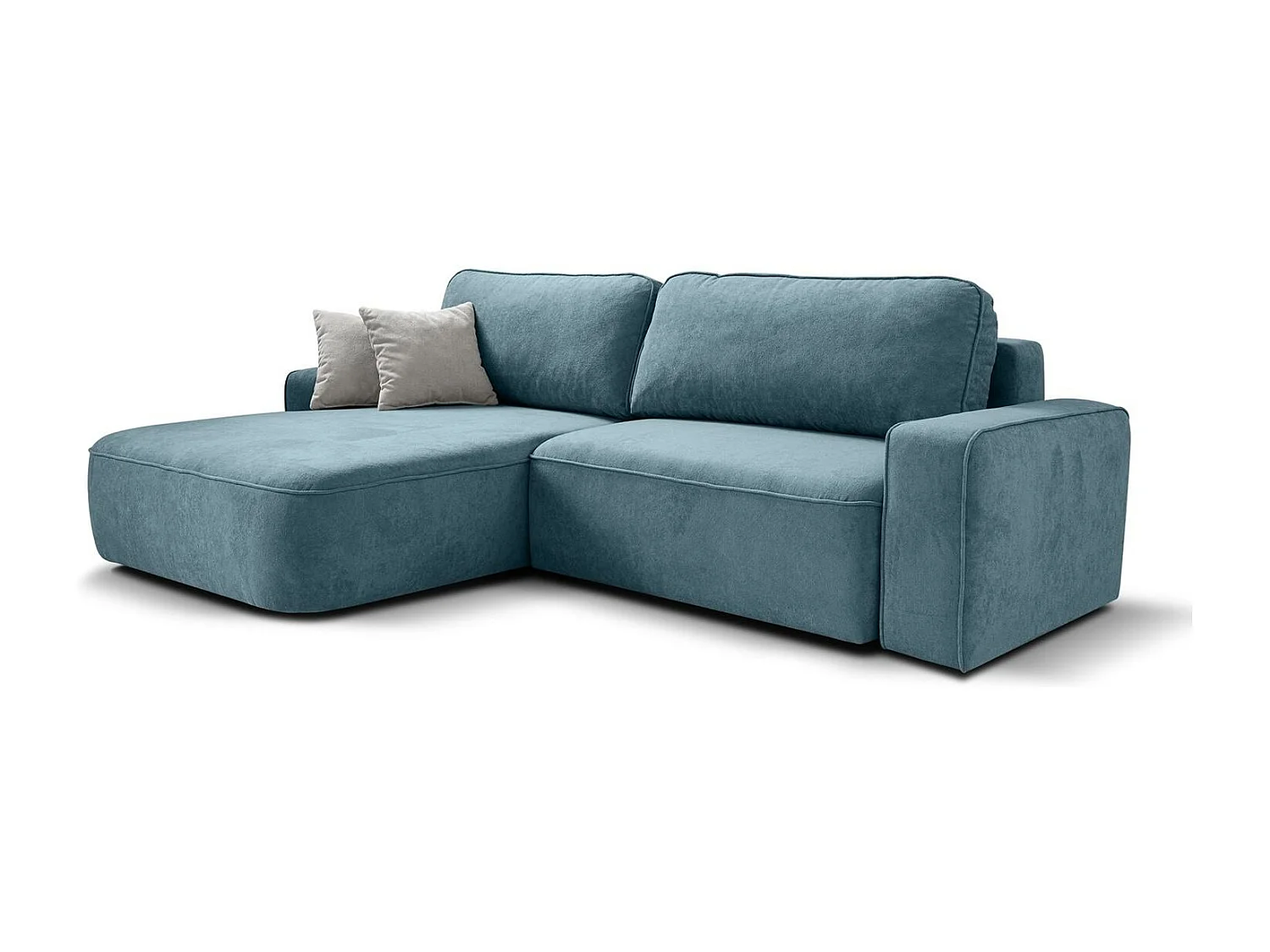 ECKSCHLAFSOFA Torre blau velours links