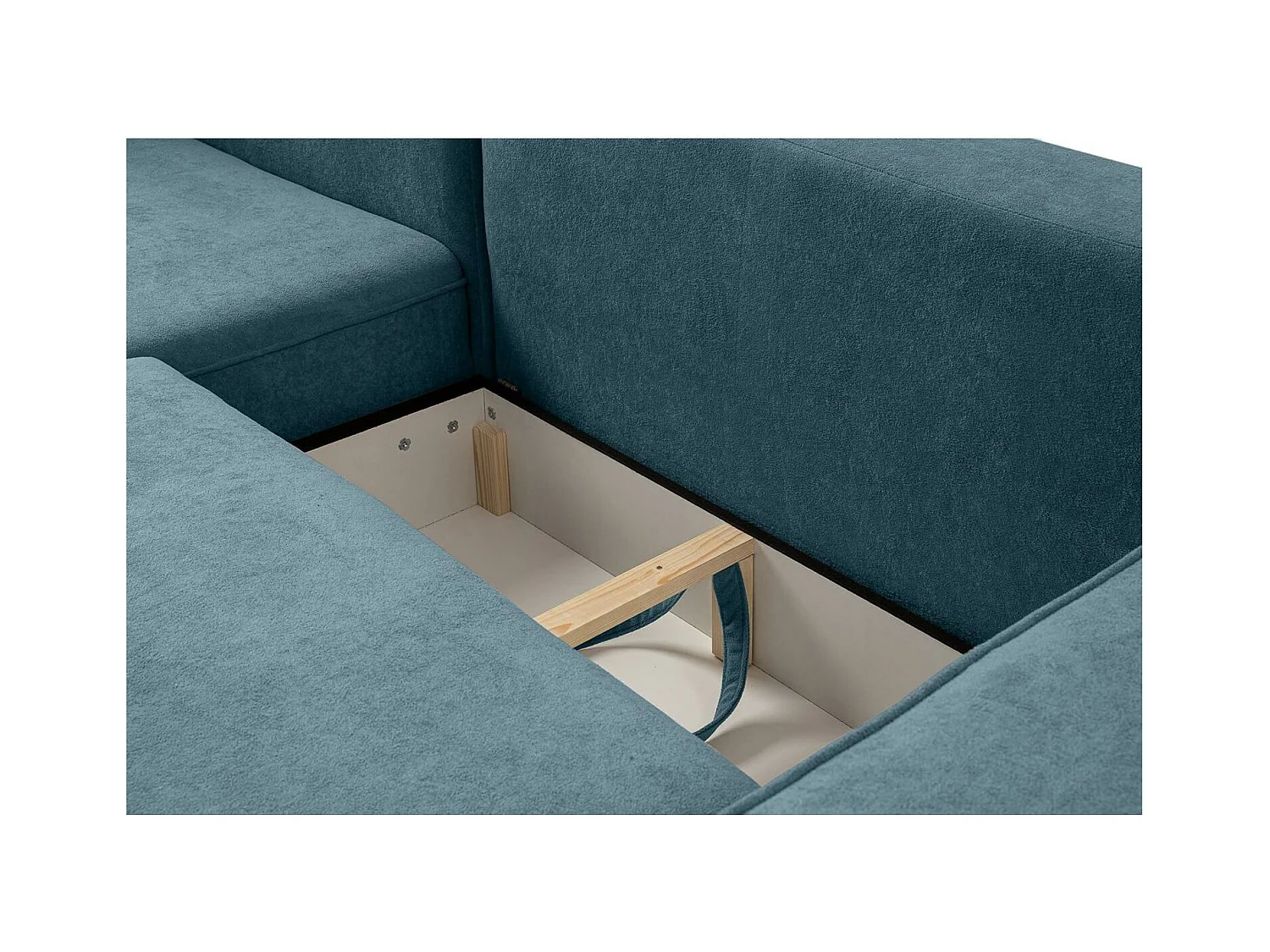 ECKSCHLAFSOFA Torre blau velours links