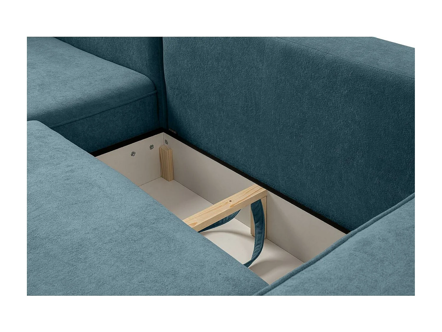 CANAPE Torre bleu velours gauche