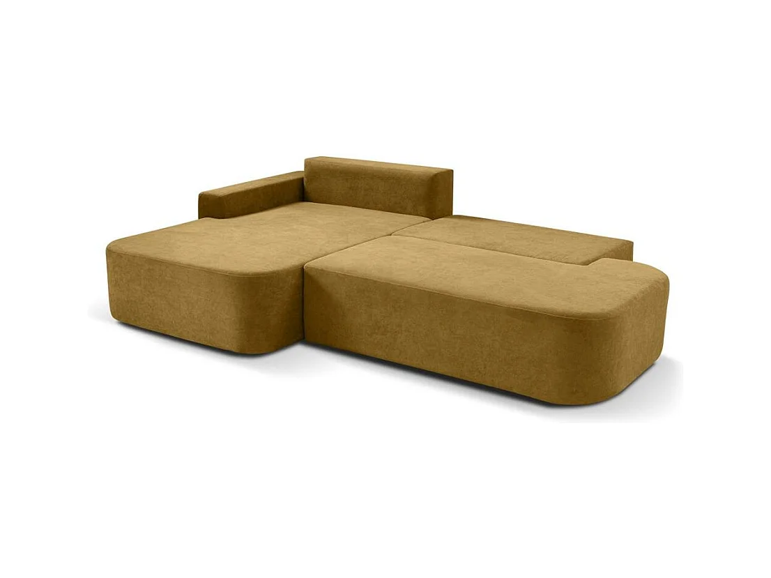 ECKSCHLAFSOFA Gavi gelb velours links