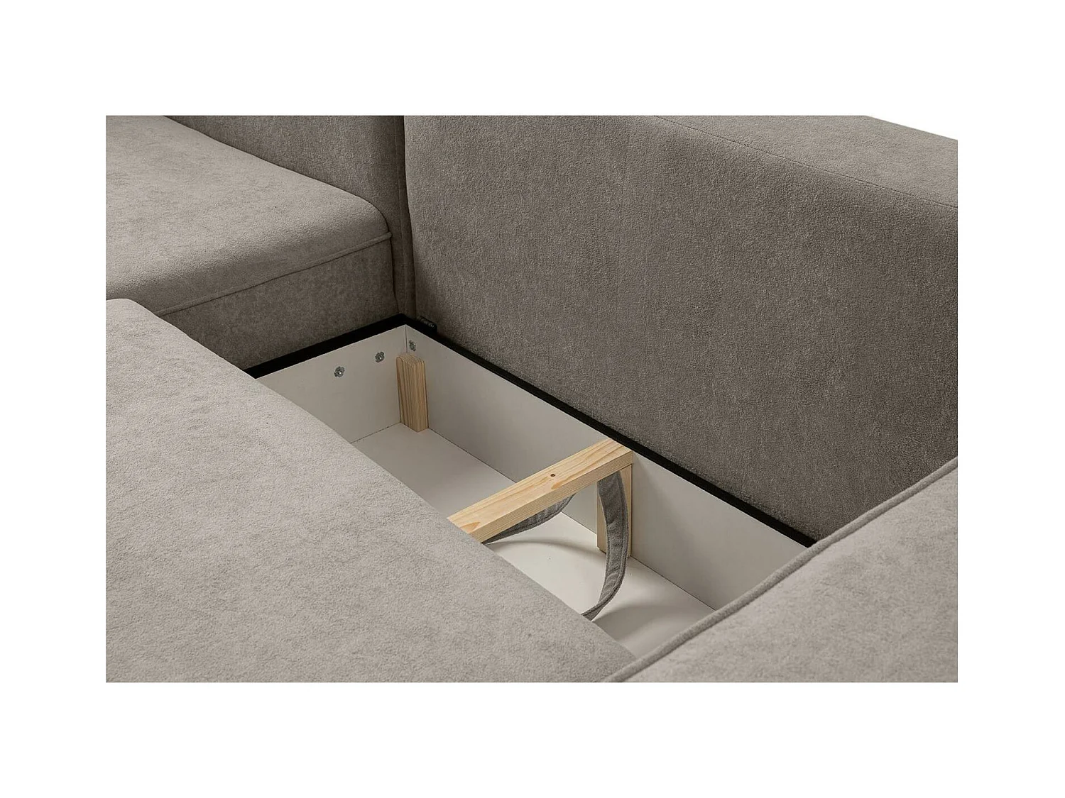 ECKSCHLAFSOFA Torre cappuccino velours links