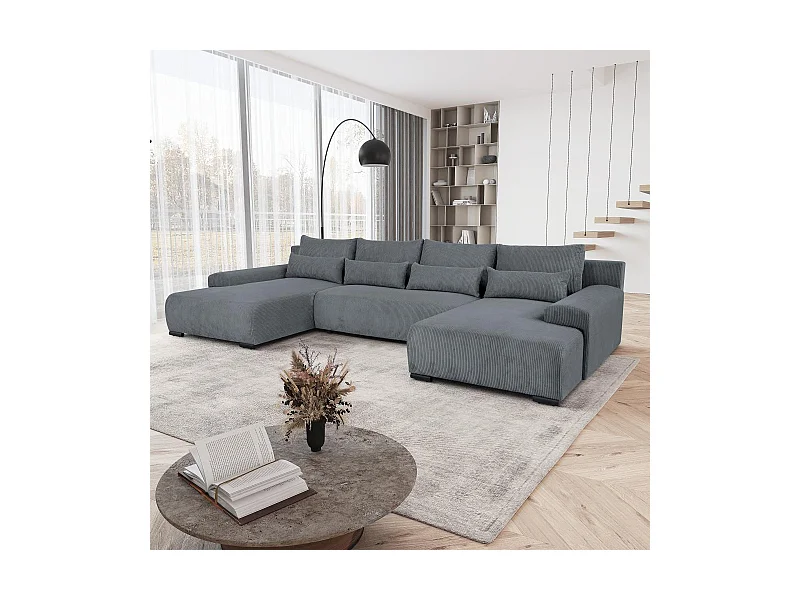 WOHNLANDSCHAFT Benny U dunkelgrau