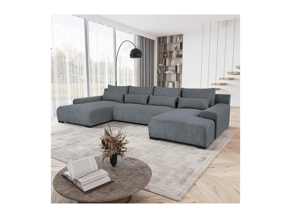 WOHNLANDSCHAFT Benny U dunkelgrau