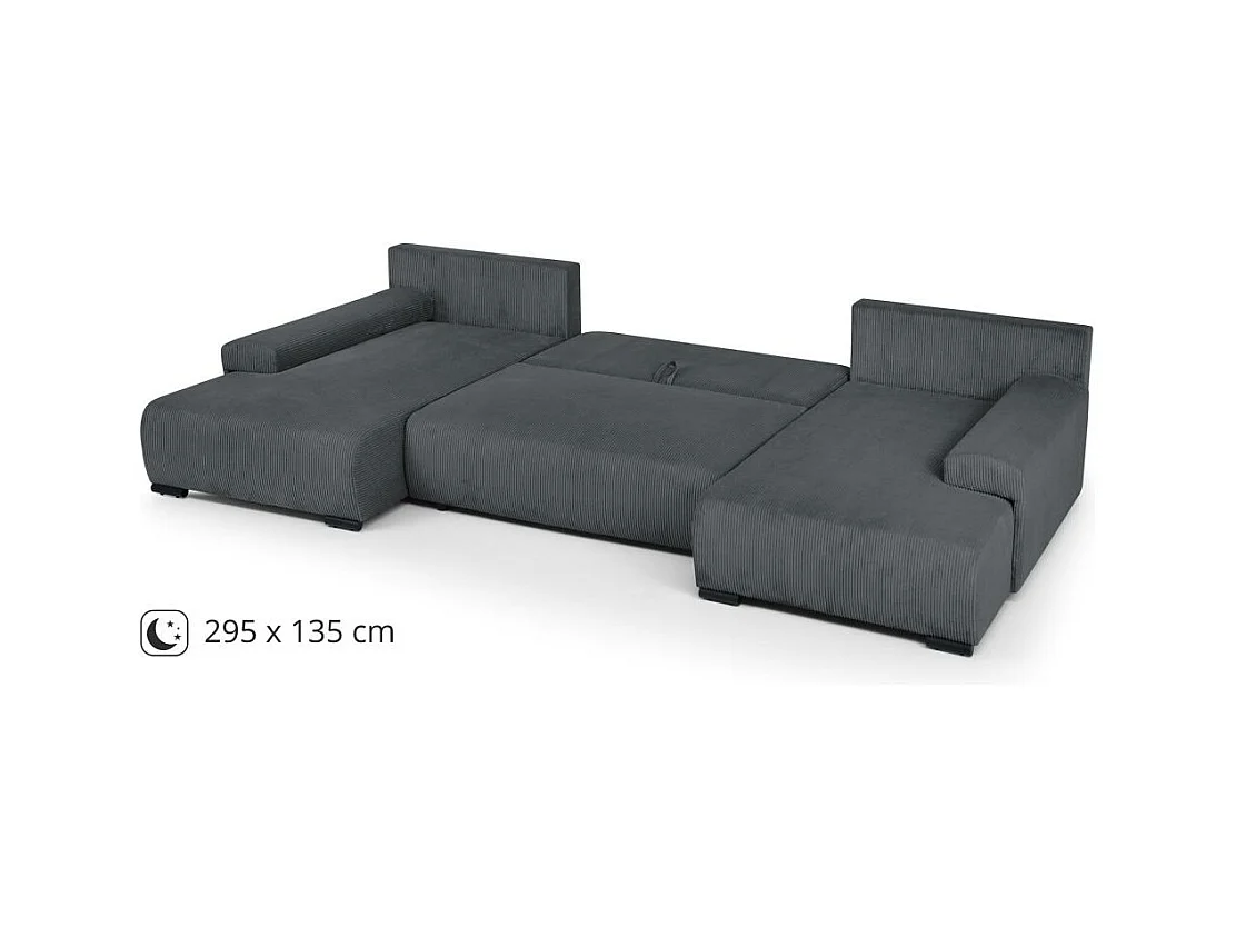 WOHNLANDSCHAFT Benny U dunkelgrau