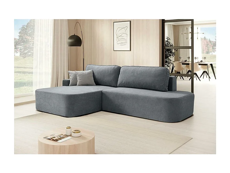 ECKSCHLAFSOFA Gavi grau velours links