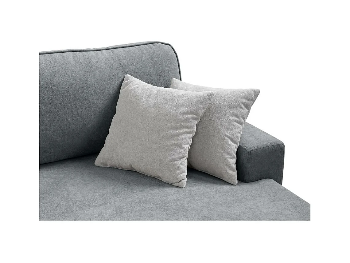 ECKSCHLAFSOFA Gavi grau velours links