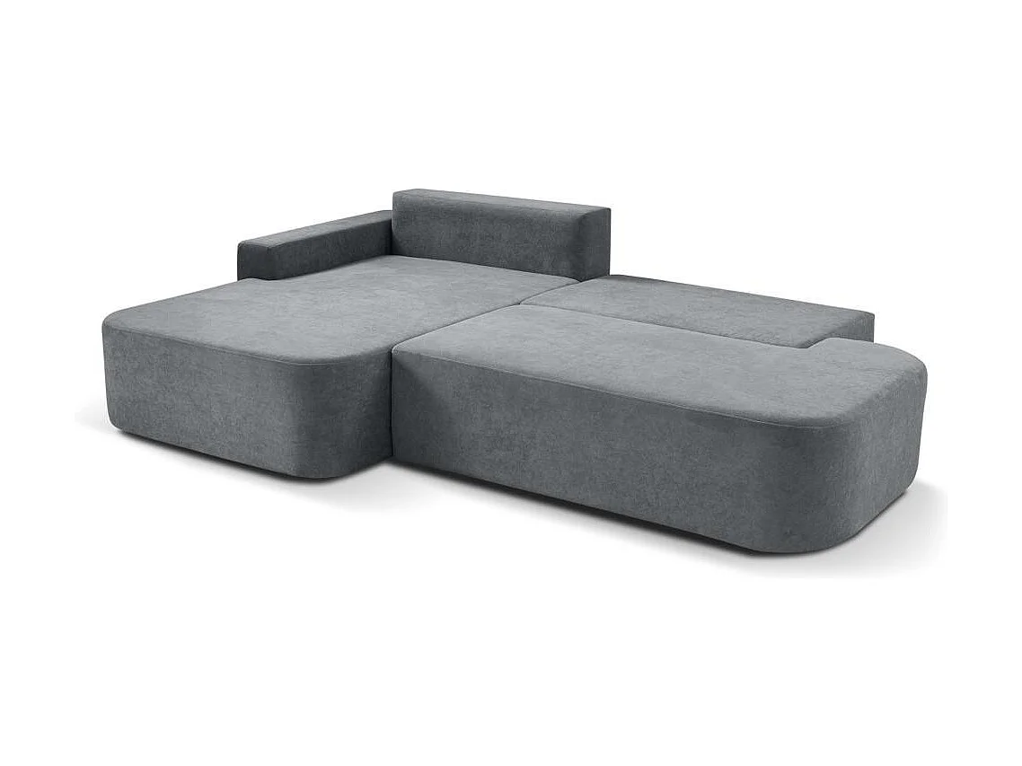 CANAPE AVEC FOUS Gavi gris velours gauche