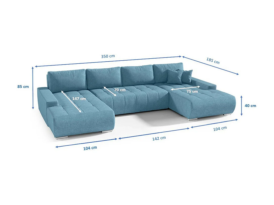 WOHNLANDSCHAFT Draco U Blau