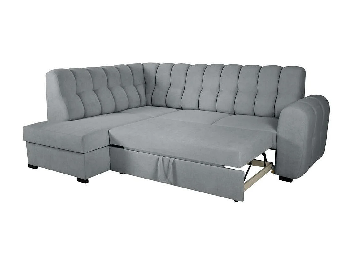 Canapé-lit ECKSCHLAFSOFA Zoja gauche gris clair