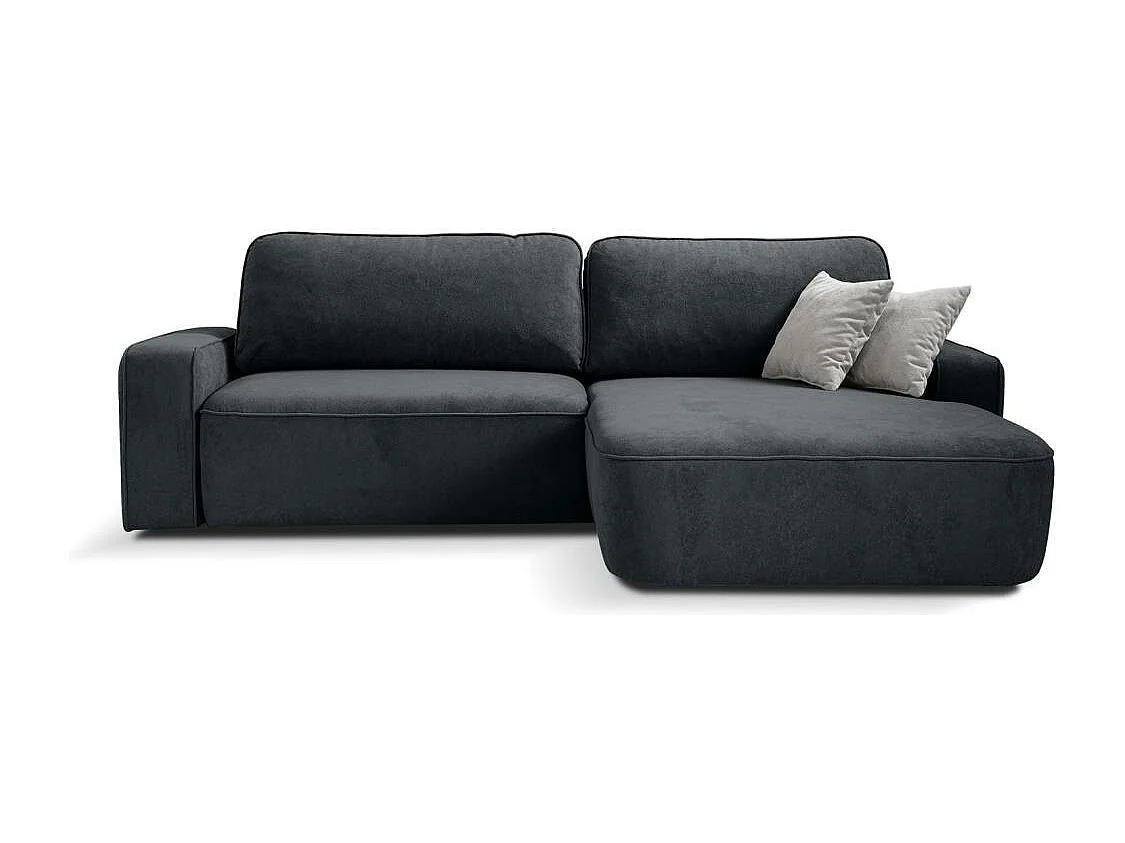 ECKSCHLAFSOFA Torre graphit velours rechts