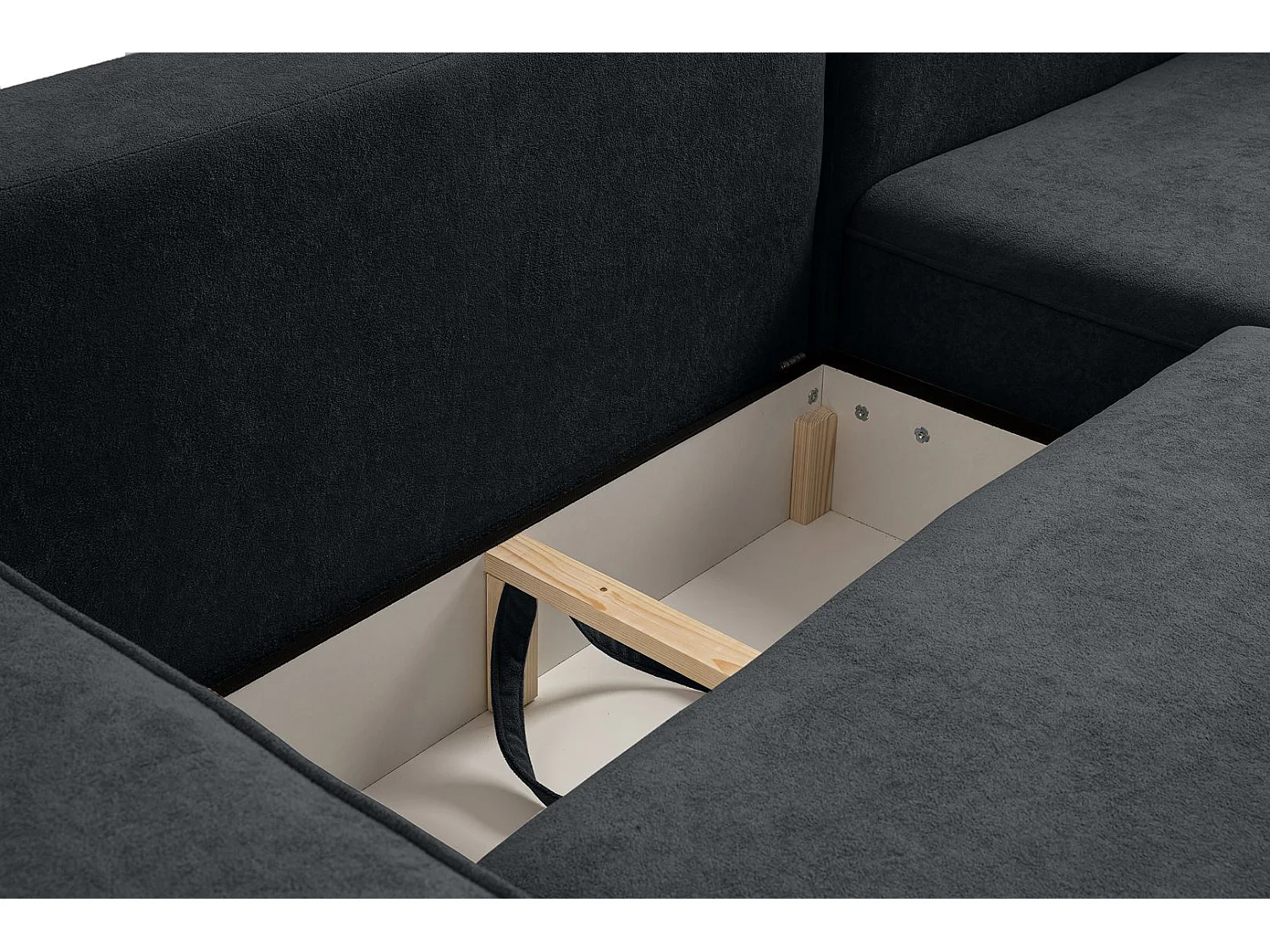 ECKSCHLAFSOFA Torre graphit velours rechts