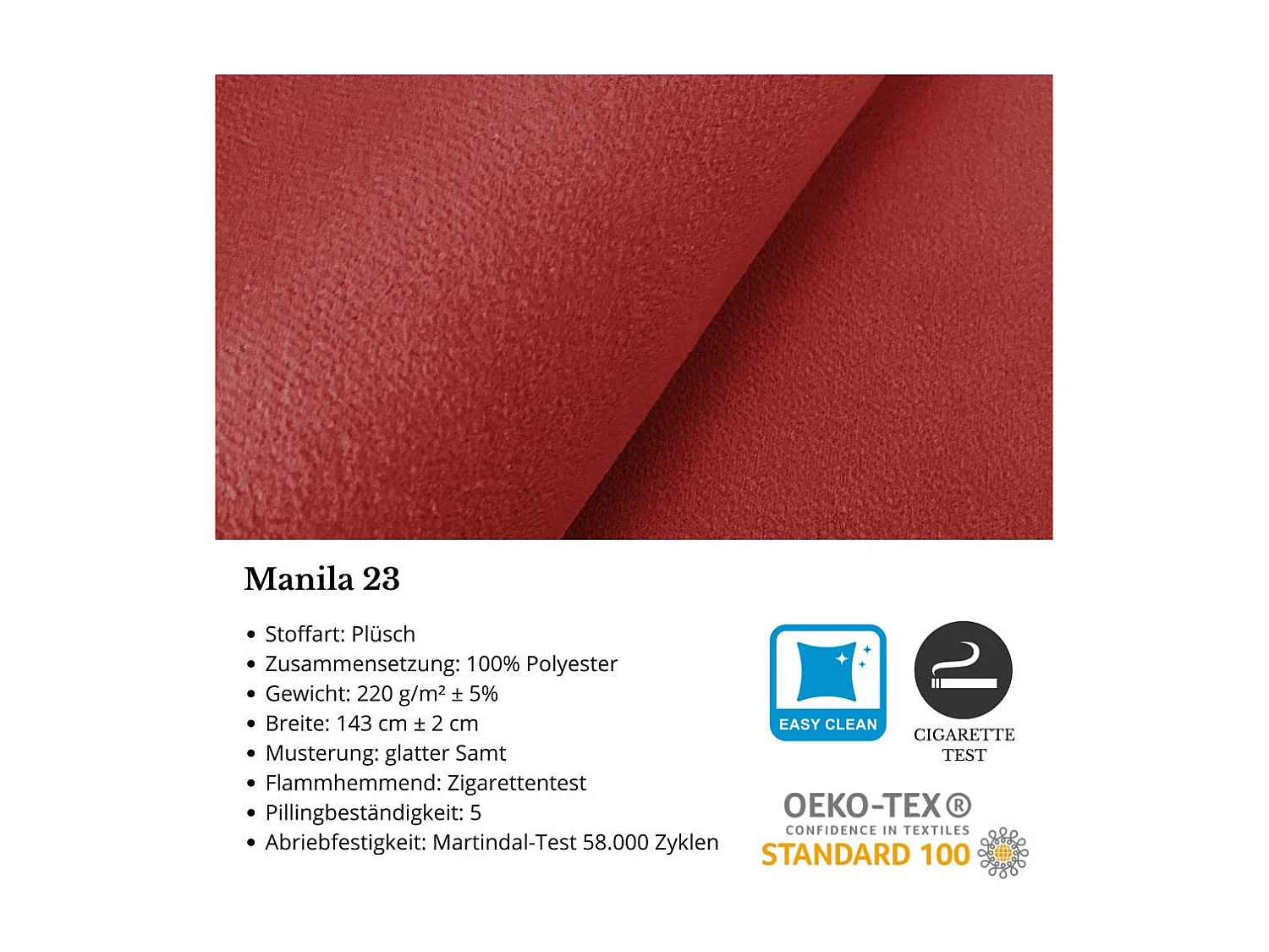 HOEKBANK Teramo rood