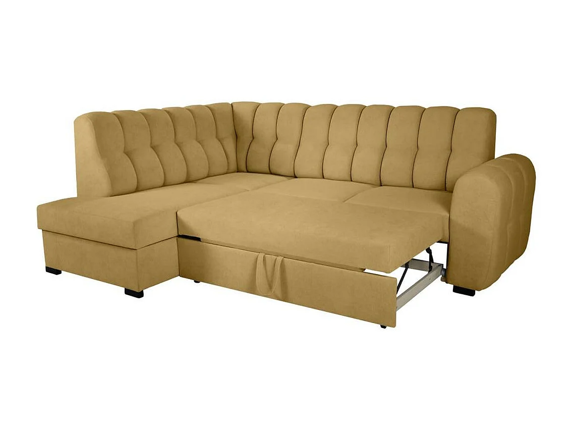 Canapé-lit ECKSCHLAFSOFA Zoja gauche jaune