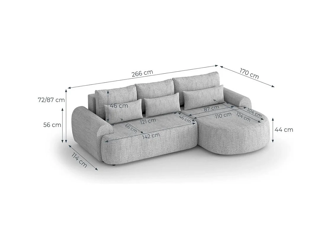 ECKSCHLAFSOFA Olivio L Anthrazit