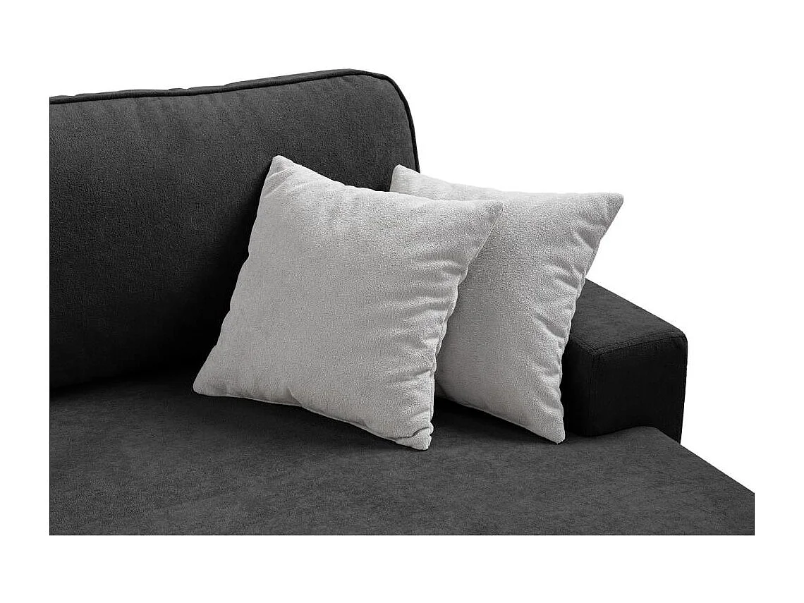 ECKSCHLAFSOFA Gavi schwarz velours rechts