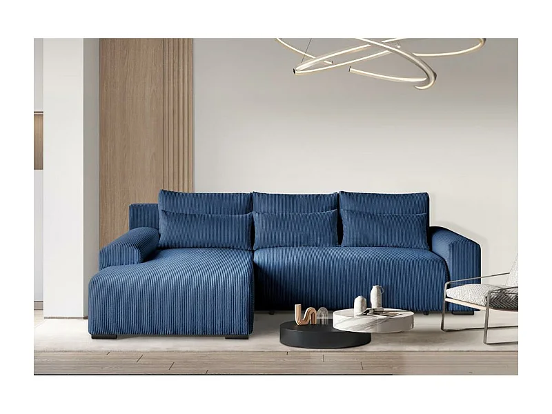 ECKSCHLAFSOFA Benny dunkelblau links