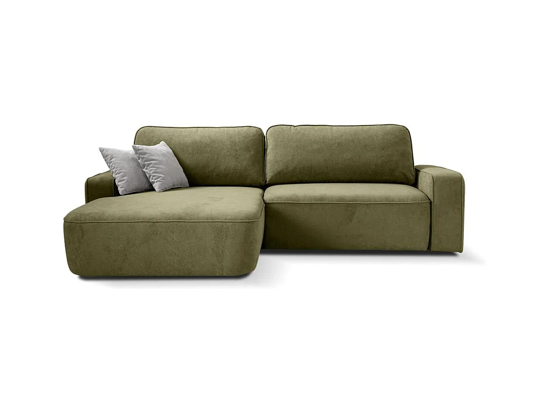 ECKSCHLAFSOFA Torre grün velours links