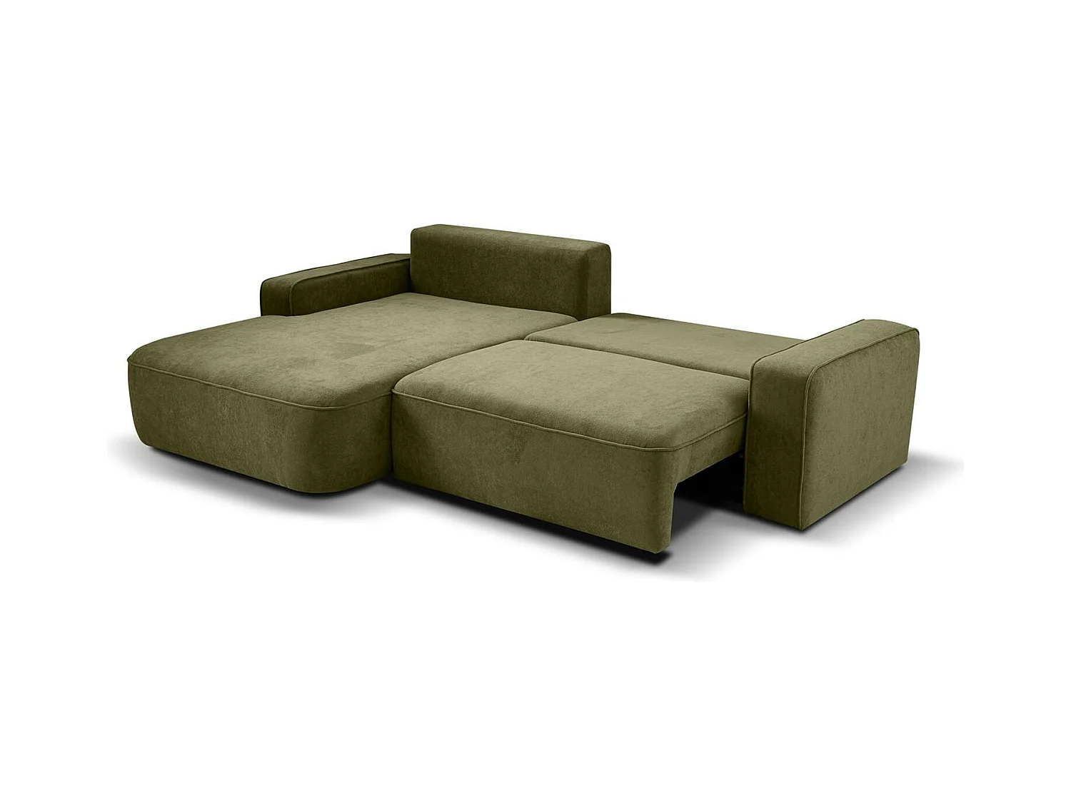 ECKSCHLAFSOFA Torre grün velours links