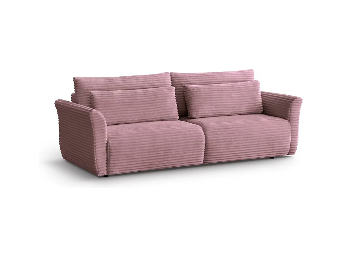 SCHLAFSOFA Samir 3-Sitzer rosa