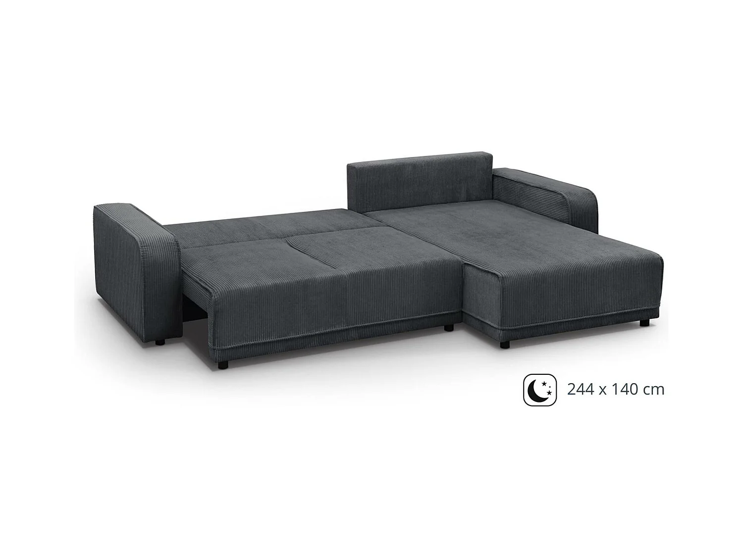Canapé-lit CELLULAIRE Primo L gris foncé