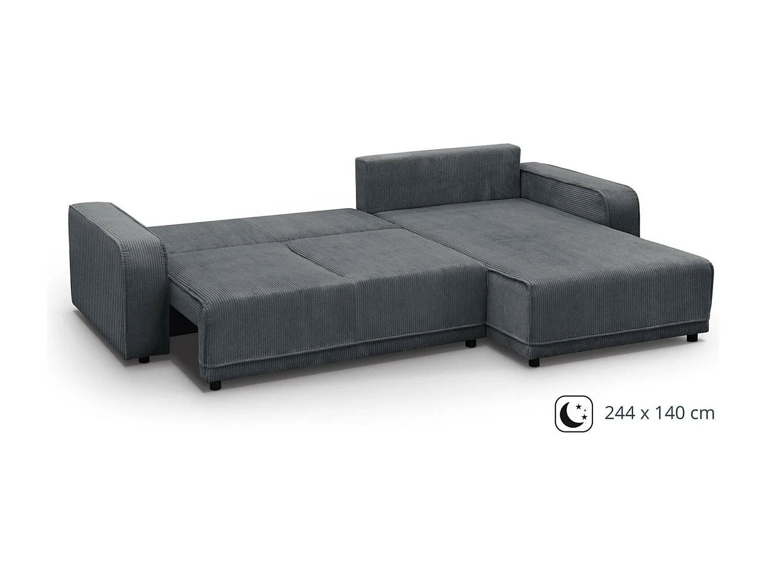 HOEKBANK Primo L grijs