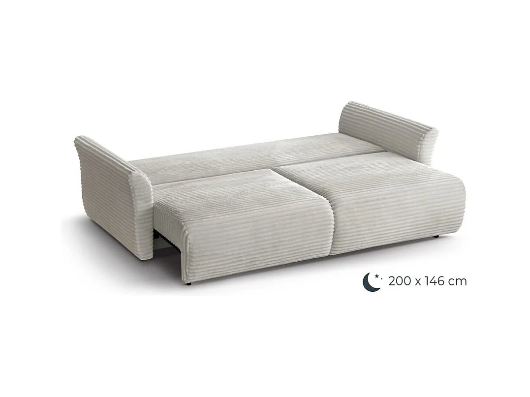 CANAPE-lit Samir 3 places gris clair