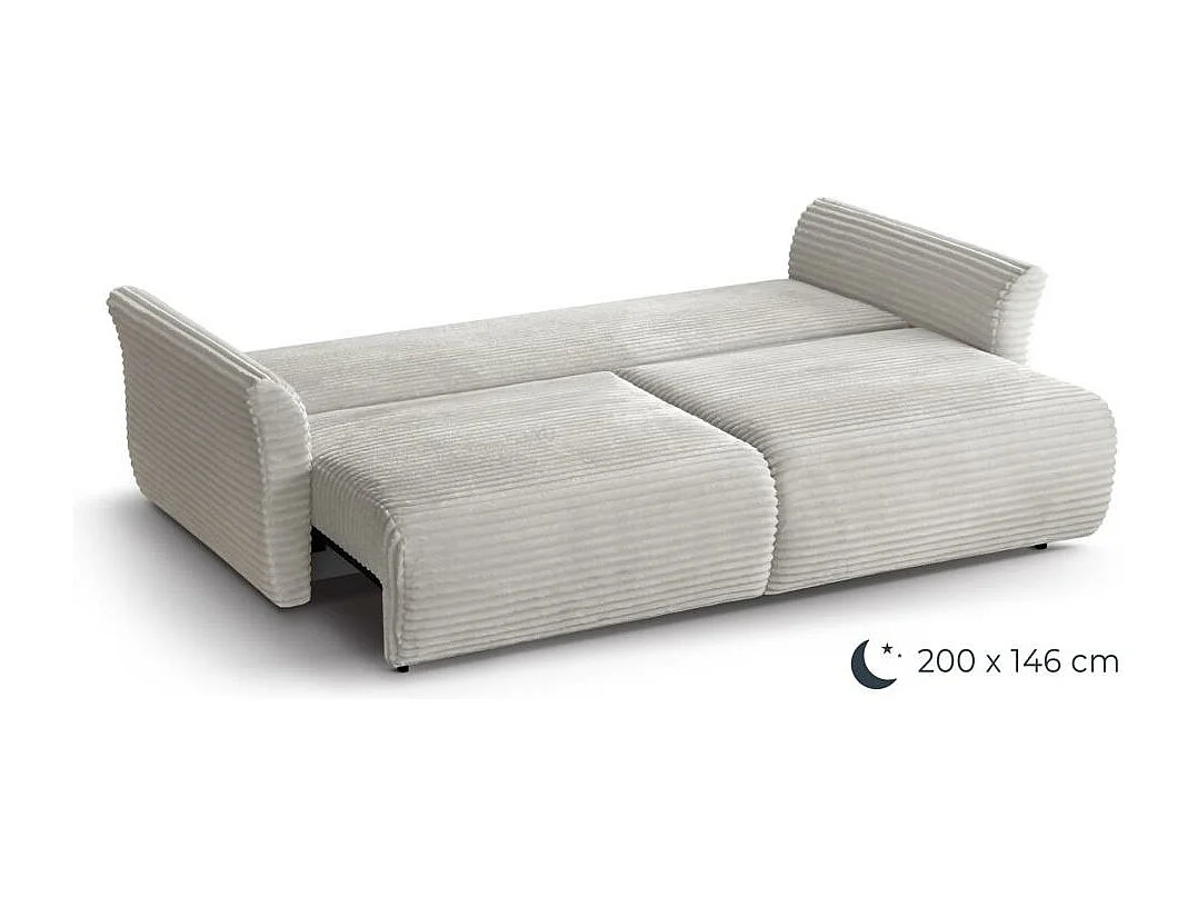 CANAPE-lit Samir 3 places gris clair