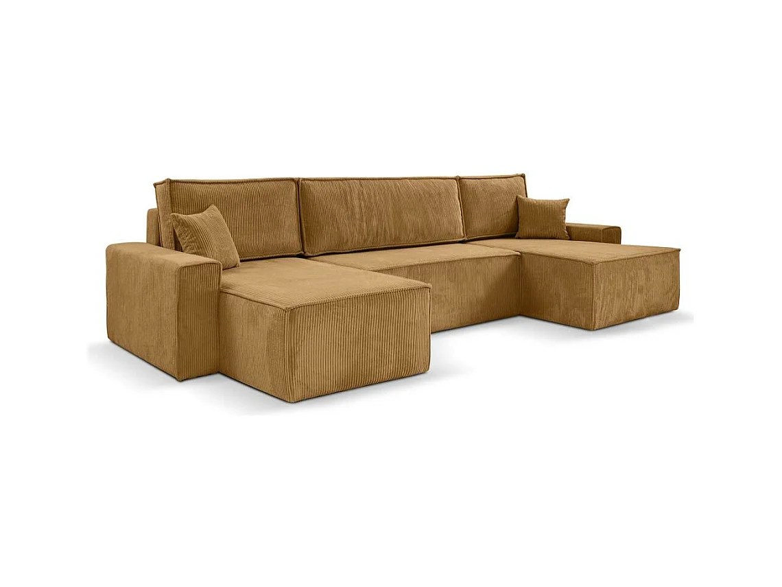 WOHNLANDSCHAFT Hektor U mit Schlaffunktion gelb