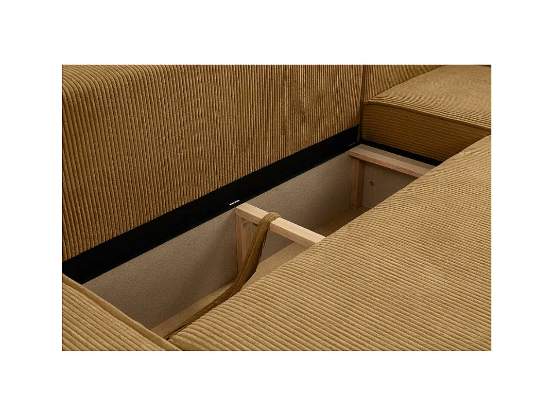 WOHNLANDSCHAFT Hektor U mit Schlaffunktion gelb