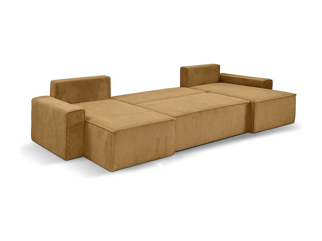 CANAPE Hektor U avec fonction sommeil jaune