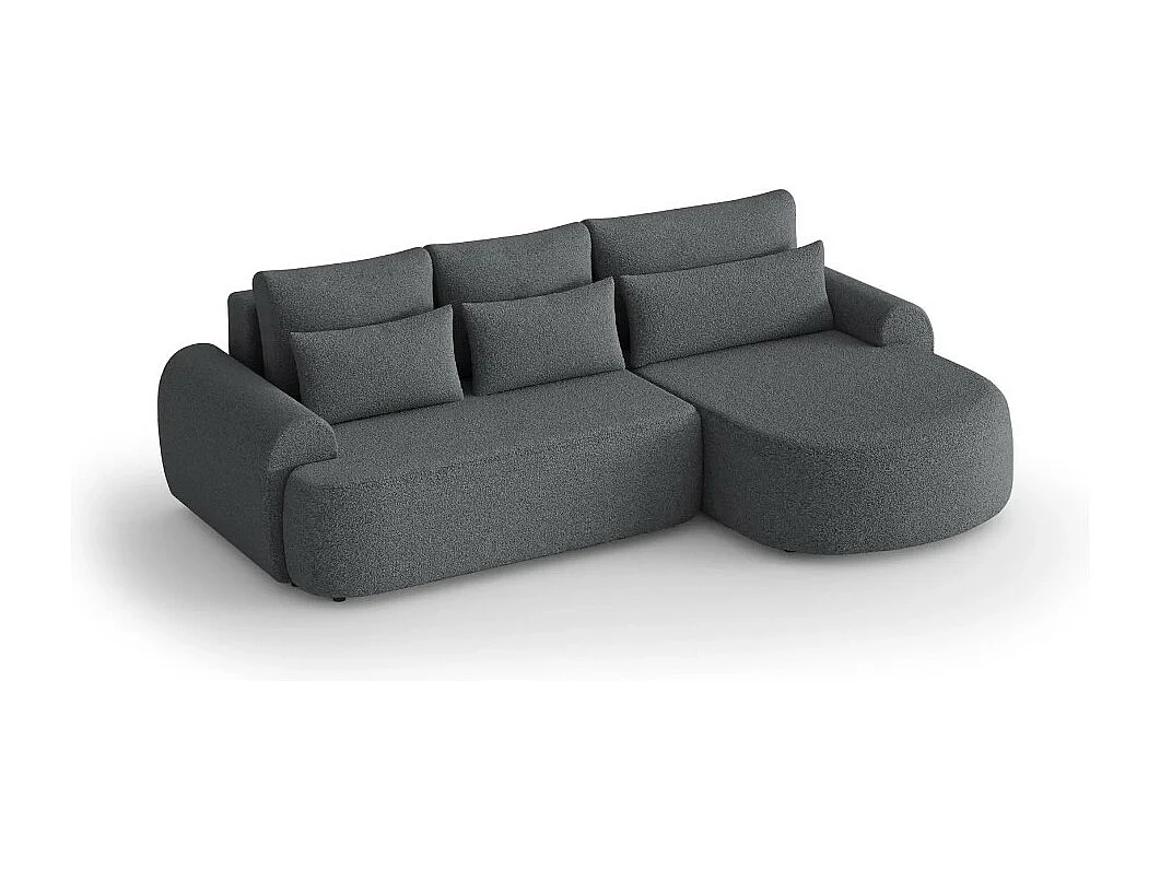 HOEKBANK Olivio L Donkergrijs