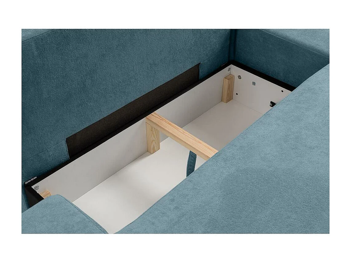 Hoekslaapbank Gavi blauw fluweel rechts