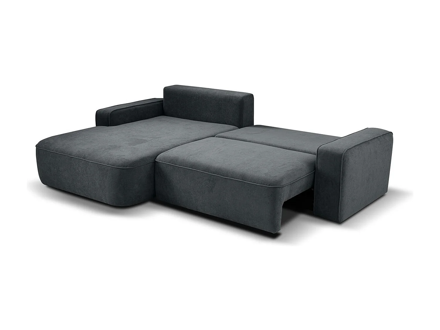 CANAPE Torre gris foncé velours gauche