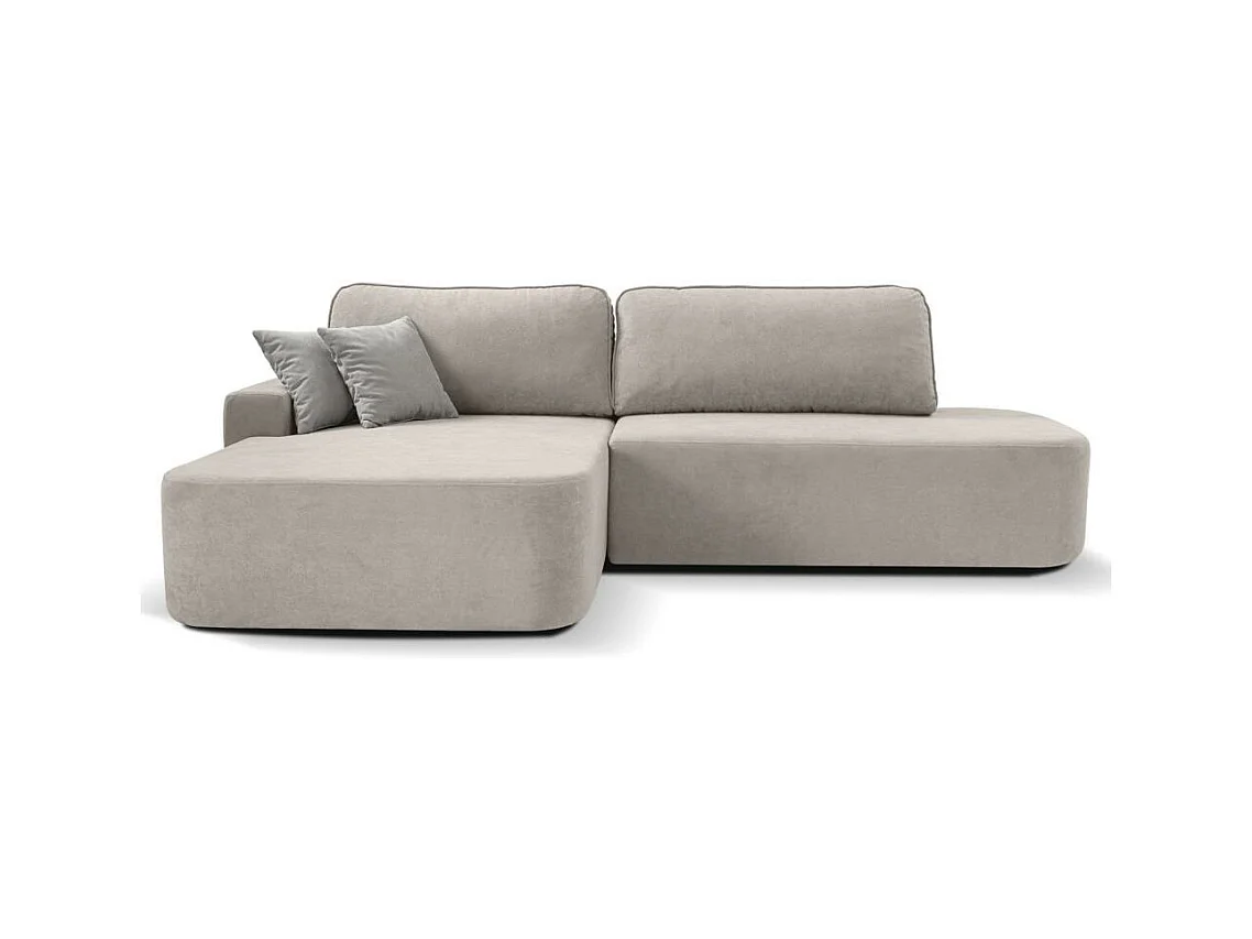 ECKSCHLAFSOFA Gavi beige velours links