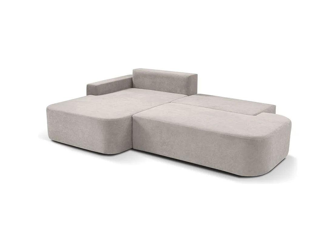 ECKSCHLAFSOFA Gavi beige velours links