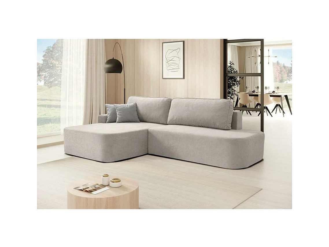 CANAPE AVEC FOIX Gavi beige velours gauche