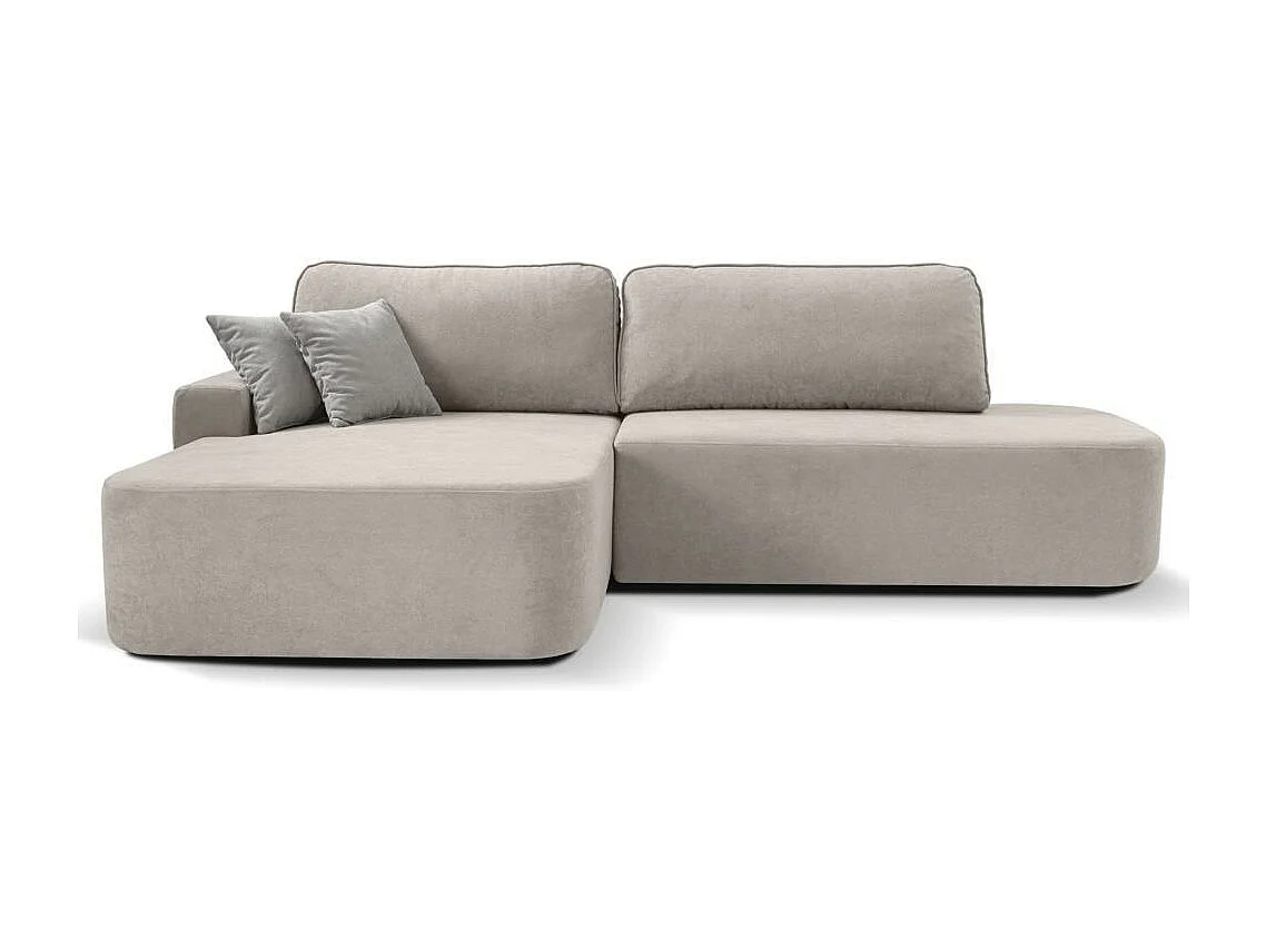 CANAPE AVEC FOIX Gavi beige velours gauche