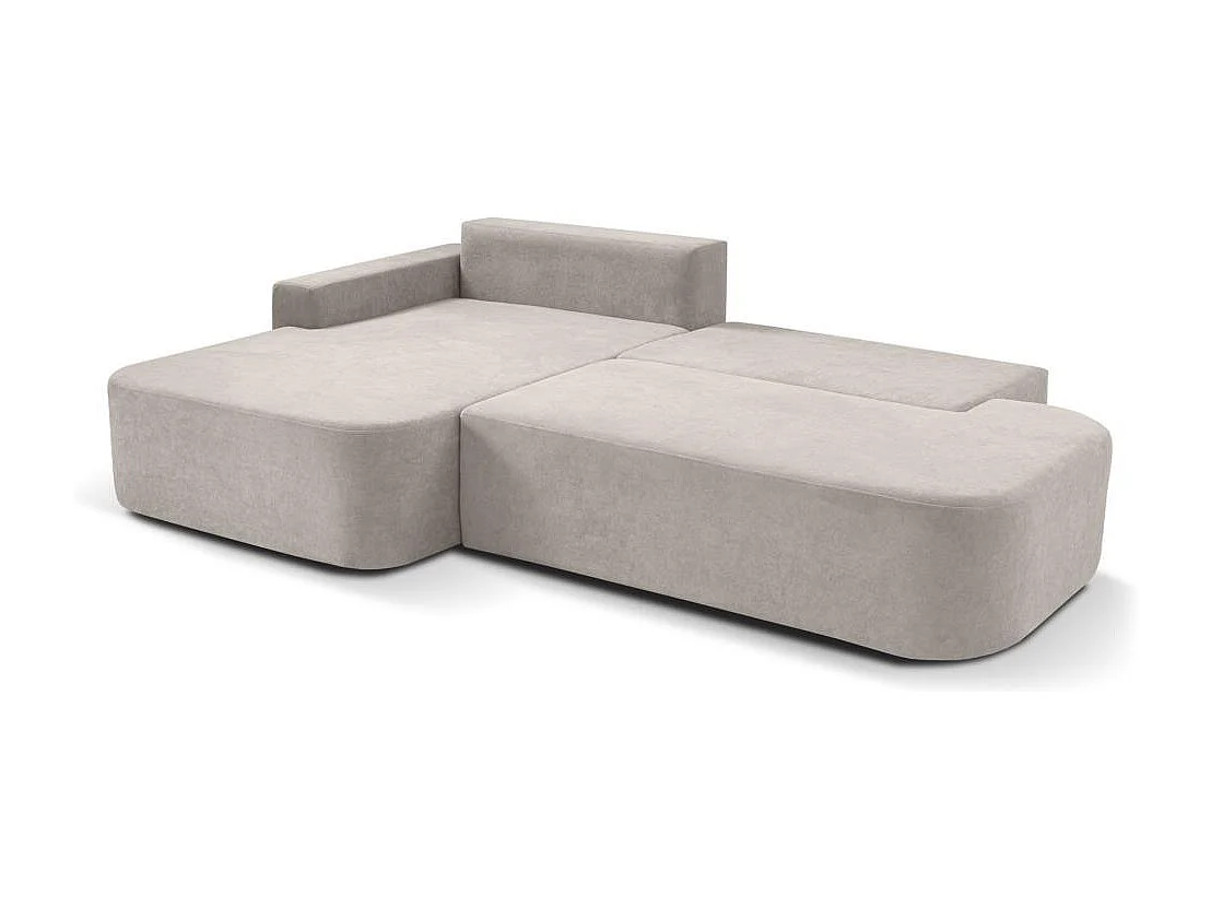 CANAPE AVEC FOIX Gavi beige velours gauche