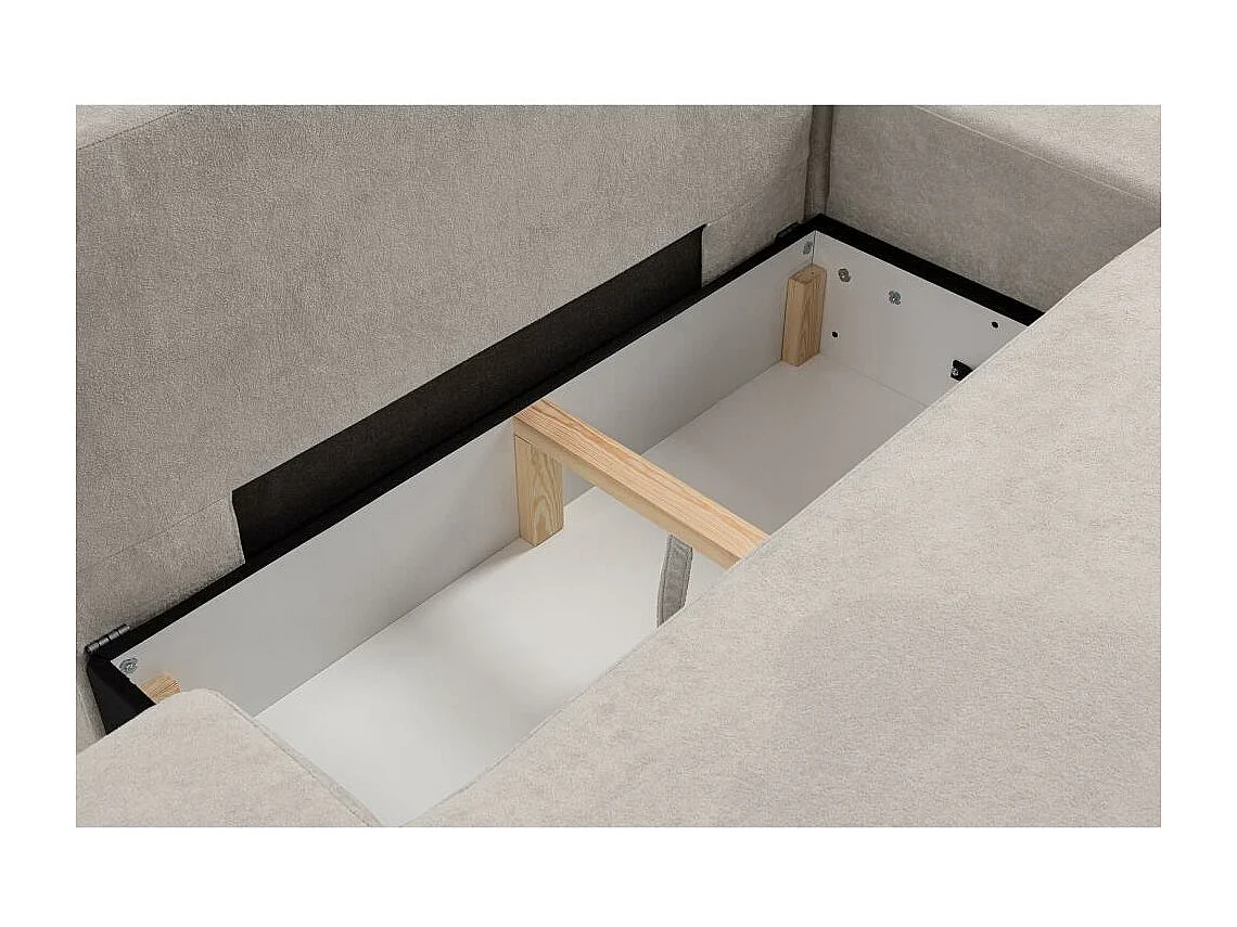 CANAPE AVEC FOIX Gavi beige velours gauche