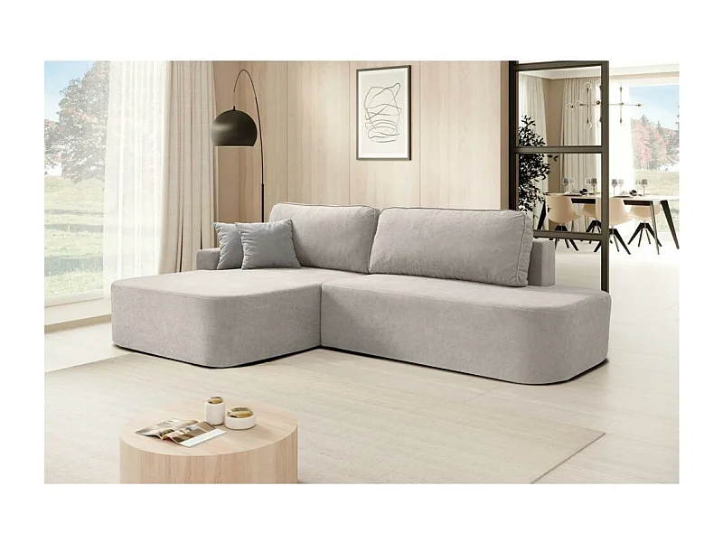 CANAPE AVEC FOIX Gavi beige velours gauche