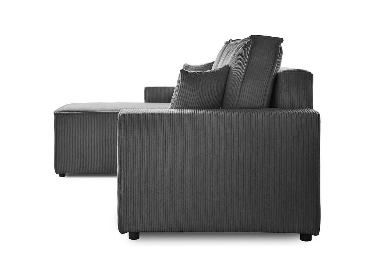 ECKSCHLAFSOFA mit Schlaffunktion Hektor grau