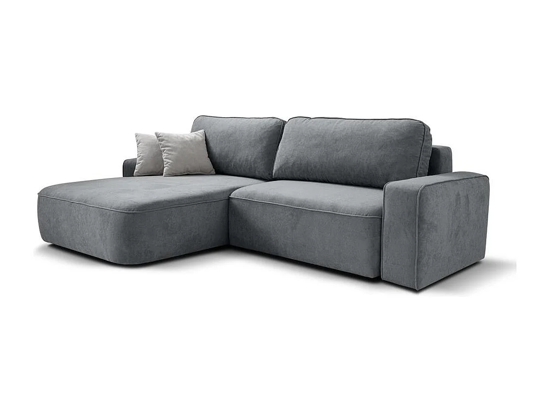 ECKSCHLAFSOFA Torre grau velours links