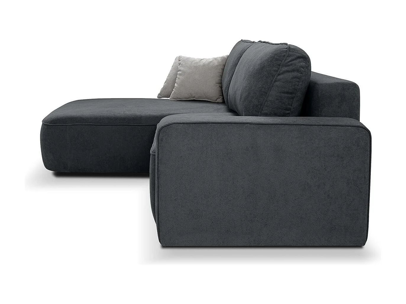 ECKSCHLAFSOFA Torre grau velours links