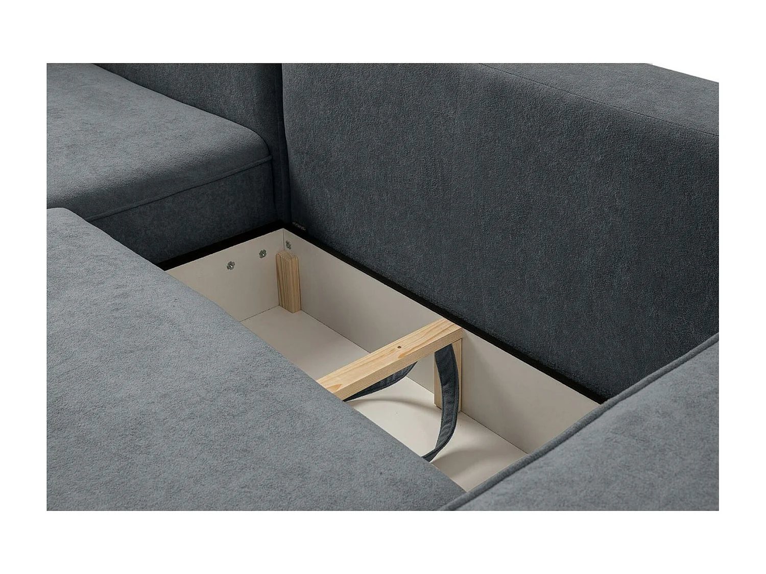 ECKSCHLAFSOFA Torre grau velours links