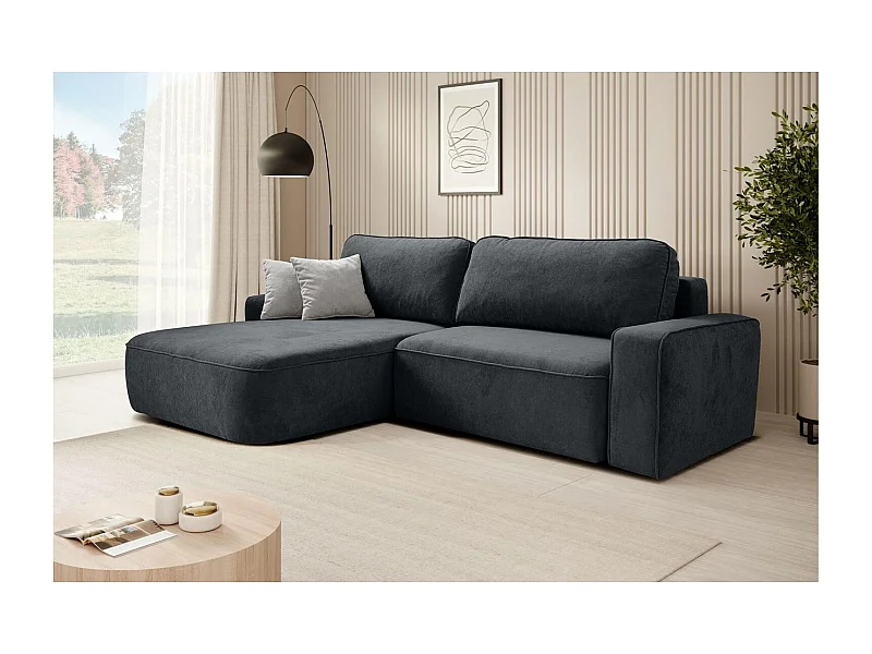 CANAPE Torre graphite velours gauche