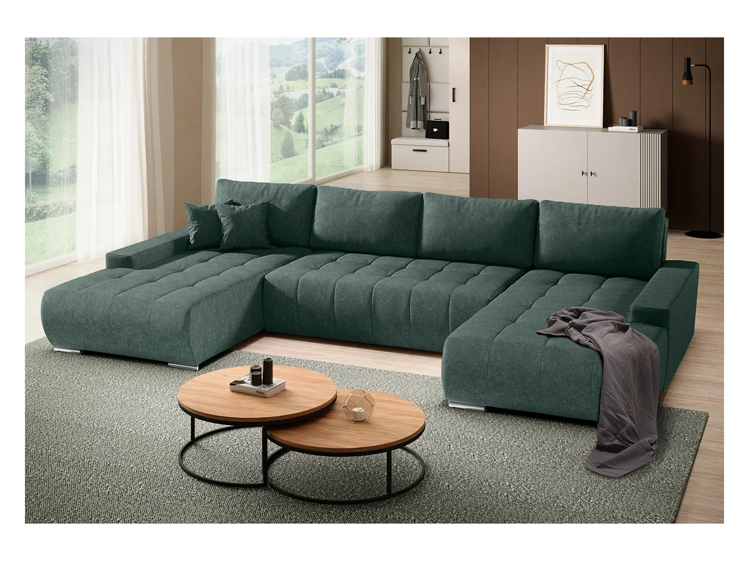 WOHNLANDSCHAFT Draco U Grün