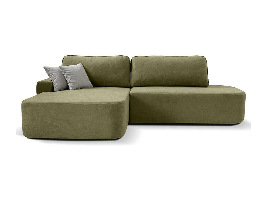 ECKSCHLAFSOFA Gavi grün velours links