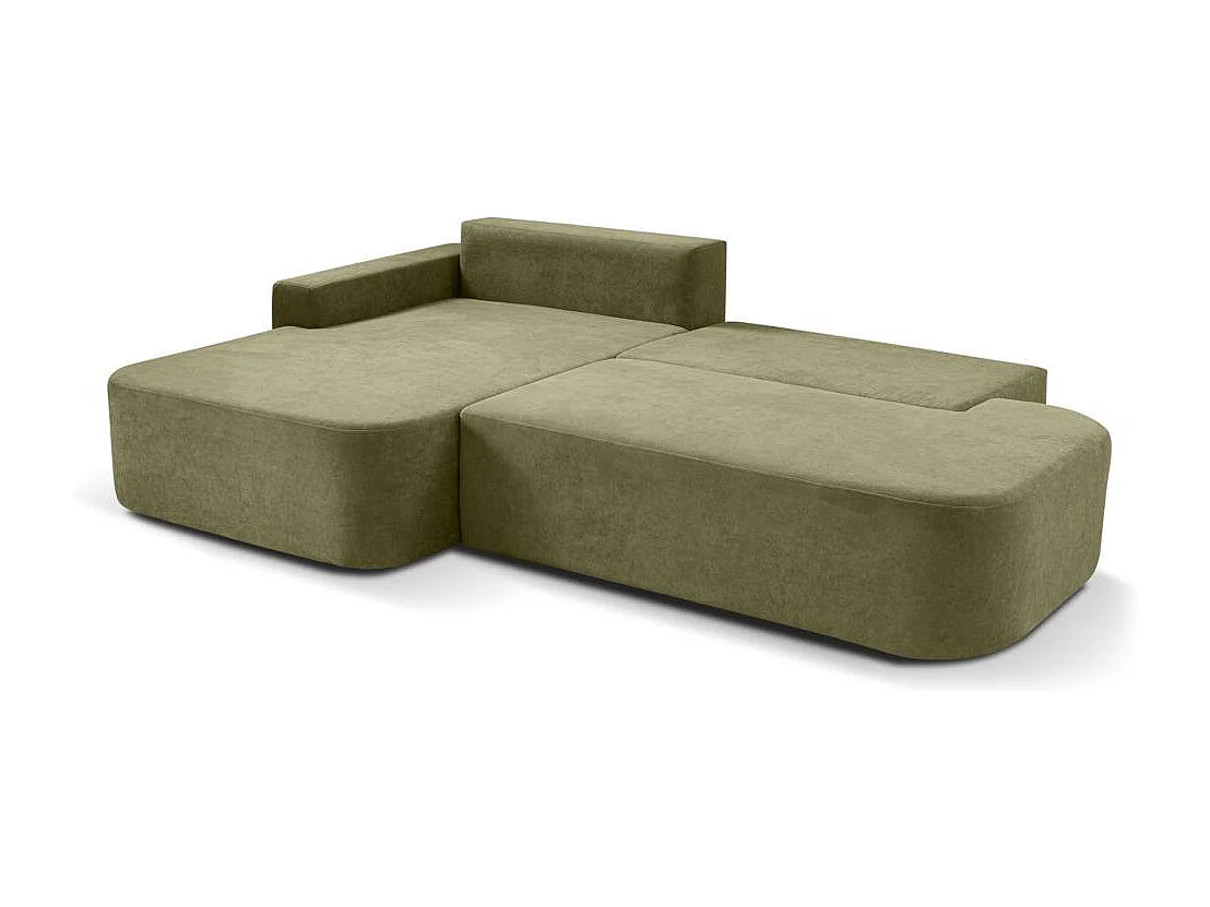 ECKSCHLAFSOFA Gavi grün velours links