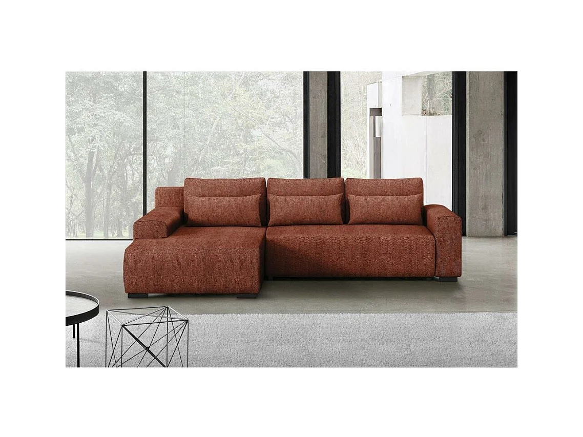 Hoekslaapbank Benny donkerrood links