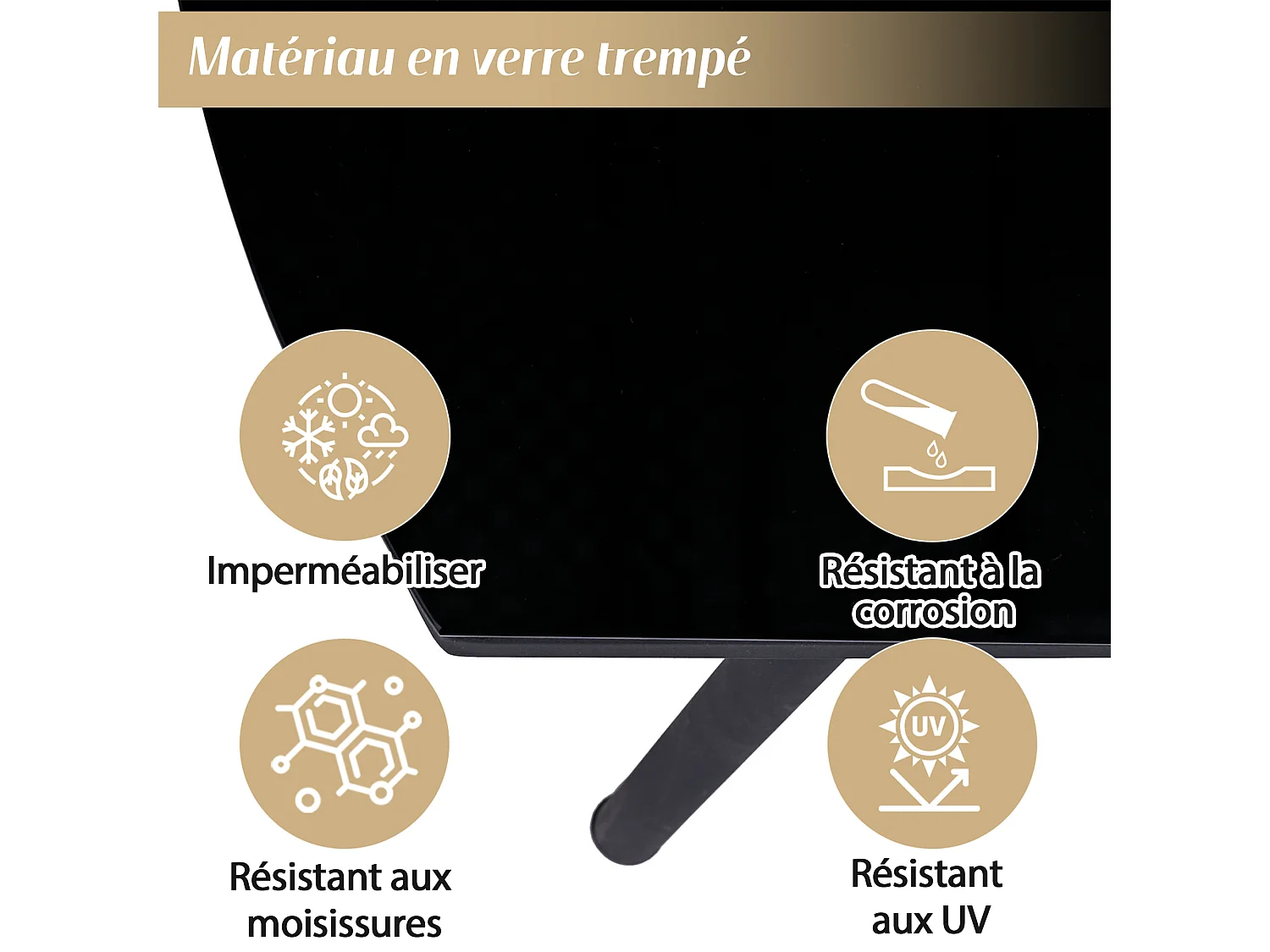 Salon de jardin, ensemble de meubles de jardin, 4 places, canapé, 2 fauteuils et table basse, extérieur, corde PE tressée, acier galvanisé, beige